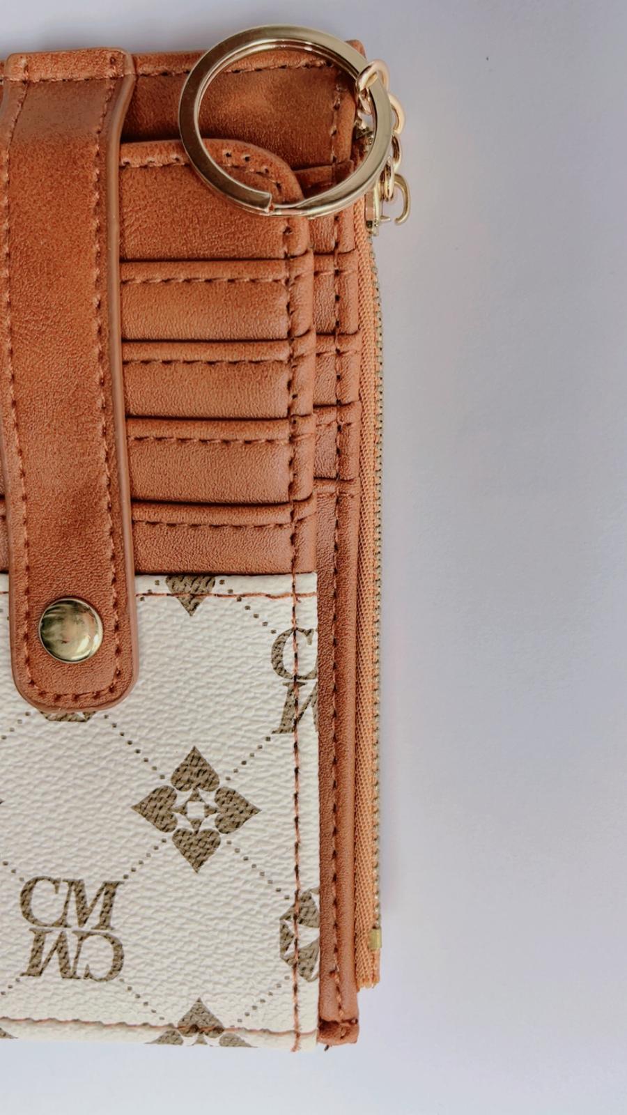 Slim Leather Card Holder Wallet with Key Ring – Stylish Multi-Card Organizer